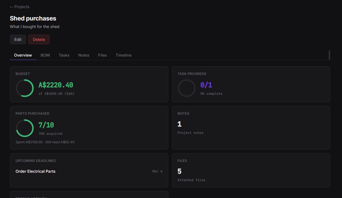 Buildbase project overview dashboard